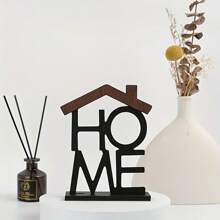 1 Stück modischer hölzerner Buchstabe "HOME" Dekoration - geeignet für Innen- und Außenbereich, ideales Geschenk für Zuhause und Büro, funktionale Wohnzimmer Akzente, perfekt für Heimdekoration, ideal für Valentinstag, Erntedankfest und tägliche Heimdekoration