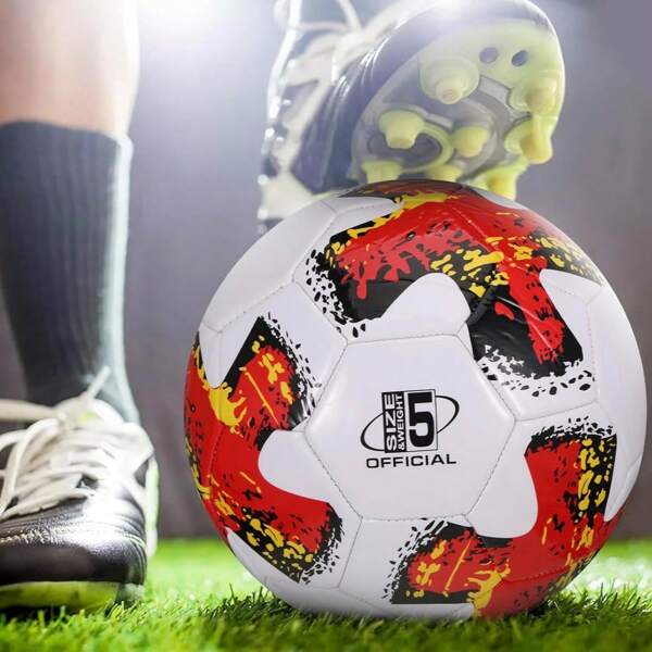 Fußball in gemischten Farben, Größe 5, professioneller Fußball, Unisex-Fußball, professioneller Fußball, Größe 5, Trainingsfußball für Ligaspiele, Größe 5. Fußball, Größe 5, Jugendfußball. Training/Spiel. Outdoor-Fußball. Hallenfußball. Damenfußball. Herrenfußball. Trainingsfußball.