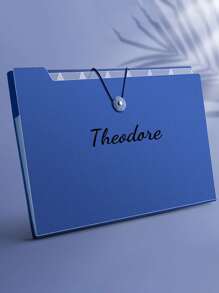 Personalized Custom A4 Binder; 4-Section Folder; Large Capacity Student Test Paper Storage Clip; File Classification And Arrangement Roll Back Belt Return To Campus,Back To School,School Supplies