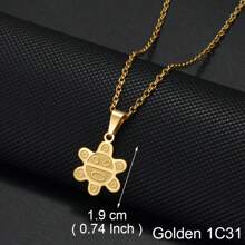 1pc Puerto Rico Map Flowers Masks Traditional Symbol PR Frog Necklaces For Women Girls Stainless Steel Jewelry