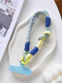 1pc Double Loop Phone Lanyard, Vintage Phone String Wrist Strap, Camera Wrist Rope, Summer Handheld Cord, High-End Wrist Strap Anti-Lost Rope, Key/Earphone Holder - Multicolor - View 4