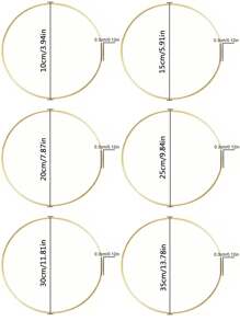 5pcs Gold Metal Floral Hoop For Christmas DIY Wedding Wreaths, Dream Catchers, And Wall Hangings - Golden Craft Hoop Rings With Endless Creative Possibilities,Christmas