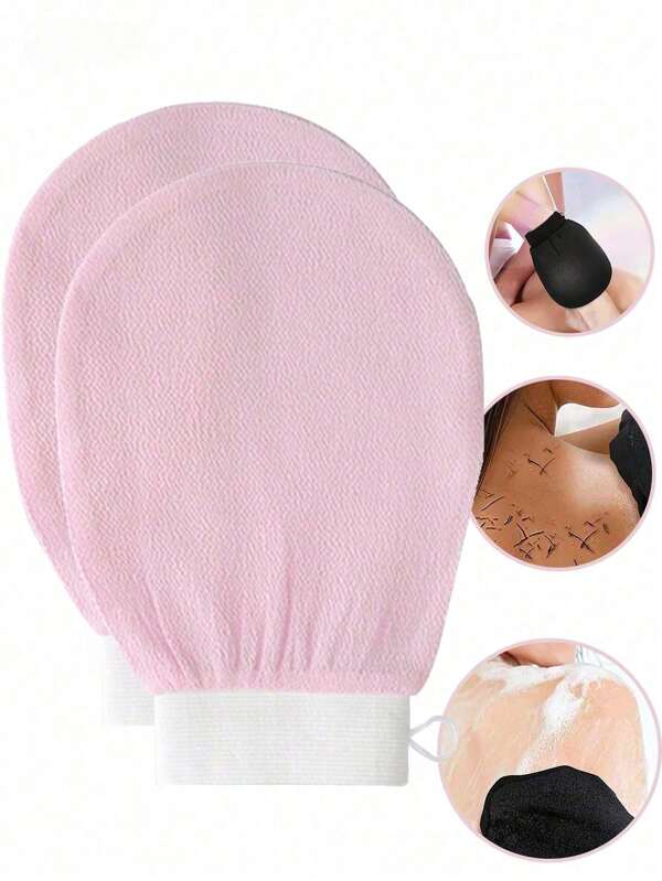 1/3Pcs Deep Exfoliating Mitt - 100% Viscose Fiber Scrub Glove For Cleaning Skin And Sloughing Off Dead Skin And Dirt, Bath And Body Works, Shower, Living Room Home Bedroom Bathroom House Decor, Travel Stuff, Wedding, Party, Birthday