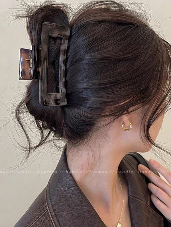 1pc Extra Large Leopard Print Fashion Hair Clip, Elegant & High-Quality Hair Claw, Versatile Hair Accessories Women Claw Clips Fall Winter For Vacation Outfits Woman