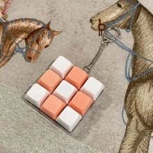 1 pieza Llavero con forma de gato, juguete antiestrés de apretón, probador de interruptores de teclado mecánico, accesorio de escritorio con llavero, colgante de teléfono, juguete novedoso, juguete pop antiestrés - Multicolor - Ver 8