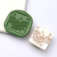 1 Pc, Cluster Flower Plant Series Sealing Wax Stamp Head, Suitable For Cards/Envelopes/Wedding Invitations/Gift Packaging/Suitable For Handmade DIY Production And Gift Sealing, School Supplies, Back To School