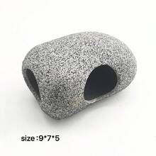 1 件水族箱鱼洞虾屋装饰，仿真石隐蔽装饰用于金鱼养殖，鱼缸造景配件，紫砂陶瓷 - 彩色 - 查看 4