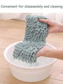 New Chenille Mop Head, Flat Mop Replacement Head, Static Electricity Dry & Wet Dual-Use Mop Replacement Cloth, Suitable For Home Wood Floor And Tile Dry & Wet Mopping