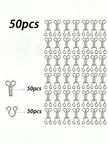 50 piezas de broches de presión metálicos, broches de costura adecuados para tela, lencería, broches fijos, broches de gancho invisible para chaqueta/camisa/vestido, broches invisibles de alta resistencia, broches de costura resistentes a la oxidación para abrigo de cuero/piel, kit de transformación de moda DIY, kit de reparación de ropa - Multicolor - Ver 13