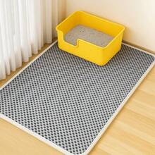 1pc Gray Cat Litter Mat - Double Layer Design, Washable Waterproof Mat With Flip Cover For Easy Cleaning, Available In 30*40cm/40*50cm/45*60cm/55*75cm/60*90cm (Multiple Sizes), Suitable For Various Cat Litter Box Sizes - Multicolor - View 13
