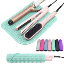 Hot Styling Tool Mat, Universal Size Hair Straightener And Curling Iron Heat-Resistant Mat For Storage And Travel, Hot Styling Tool Mat, Heat Resistant Silicone Hair Styling Mat Storage Heat Insulation Pad For Hair Straighteners, Flat Irons, And Curling Irons, Protect Your Hair Styling Tools With This Non-Slip Silicone Heat Insulation Pad For Restaurant Hotel Commercial