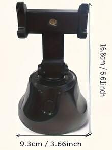 Plataforma giratoria inteligente de cámara de 360 grados compatible con iPhone y Android, trípode para difusión en vivo, soporte para teléfono móvil con seguimiento automático, para vacaciones de verano, viajes, iluminación de relleno, actividades al aire libre, palo de selfie para transmisión en vivo - Negro - Ver 3