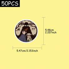 50 张花园墙贴人物贴纸 - 防水，哑光饰面，适用于吉他、滑板和行李装饰、卡通涂鸦贴纸、学校用品、返校