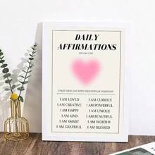 3 pièces - Affiche de gradient d'aura abstrait, art mural spirituel d'affirmation quotidienne rose, peinture sur canevas de papillon, décoration de salle esthétique, cadre en option