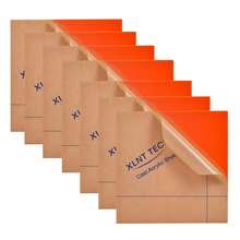 6 PCS Orange Cast Acrylic Opaque (No-Transparent) Plastic Sheet 8 X 8 Inch (.118" Thick), For Signs, DIY Projects. - Orange - View 1