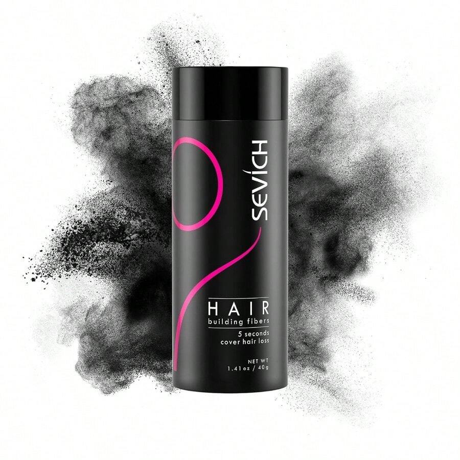 SEVICH Hair Fiber Spray - Instant Hair Thickening Powder For Men & Women, Hair Building Fibers For Thinning Hair, Root Touch Up Hair Color, Waterproof, Sweatproof, Natural Look,120ml Dark Brown Friend's Gift - 黑色 - 查看 1