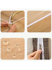 Funda protectora de plástico transparente para perchero de ropa - Perchero autoportante de doble barra con cremallera completa para proteger bolsos y ropa del polvo