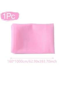 1 pièce Rideau voile rose transparent, drapé de plafond en mousseline, décoration de cérémonie de mariage romantique, rideau transparent polyvalent, décoration de mariage en extérieur, décoration de baby shower, décoration de réception de mariage, décoration de fête d'anniversaire, toile de fond d'arche de mariage, décoration d'arrière-plan de fête - Rose bonbon - Voir 11