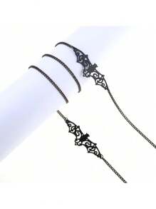 1 pièce Chaîne de lunettes de chat noire Y2K pour femmes et hommes avec lunettes de soleil, accessoire de photo pour Halloween et carnaval, cadeau
