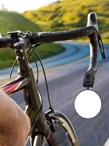 2pcs/Set Bicycle Mirrors, Handlebar End Bike Rearview Mirrors 360 Degree Adjustable Convex Glass Lens For Mountain & Road Bikes, High Definition Convex Mirror, Riding Rear View, With Hex Wrench For Easy Installation