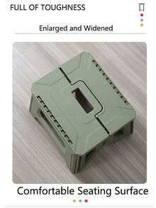 1件装短塑料折叠凳家用加厚露营凳户外钓鱼椅便携式折叠小板凳 - 彩色 - 查看 6