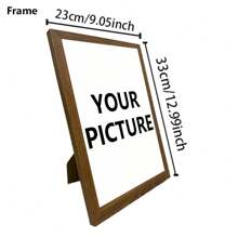 1 Pc, Custom Photo, Polished Plexiglass Wooden Frame,Customize Your Wedding Commemoration, Precious Memories,Personalized Canvas Printed Poster Art, Perfect For Families, Couples, Pets' Memories, And A Perfect Gift For Anniversaries