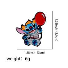 Disney 1 pièce Broche Disney Stitch, épinglette émaillée distinctive - Insigne mignon pour sacs à dos et vêtements, accessoire de broche pour vêtements, attache de sac