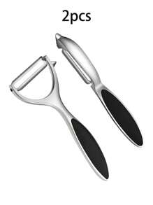 1 pieza/2 piezas Pelador de aleación de zinc, peladores de frutas y verduras, peladores 2 en 1, peladores de manzanas, peladores de papas, peladores de zanahorias, pelado de papas/frutas, peladores en forma de Y y en forma de I de acero inoxidable, pelador, pelador multiusos, herramientas para raspar y descortezar cuchillos