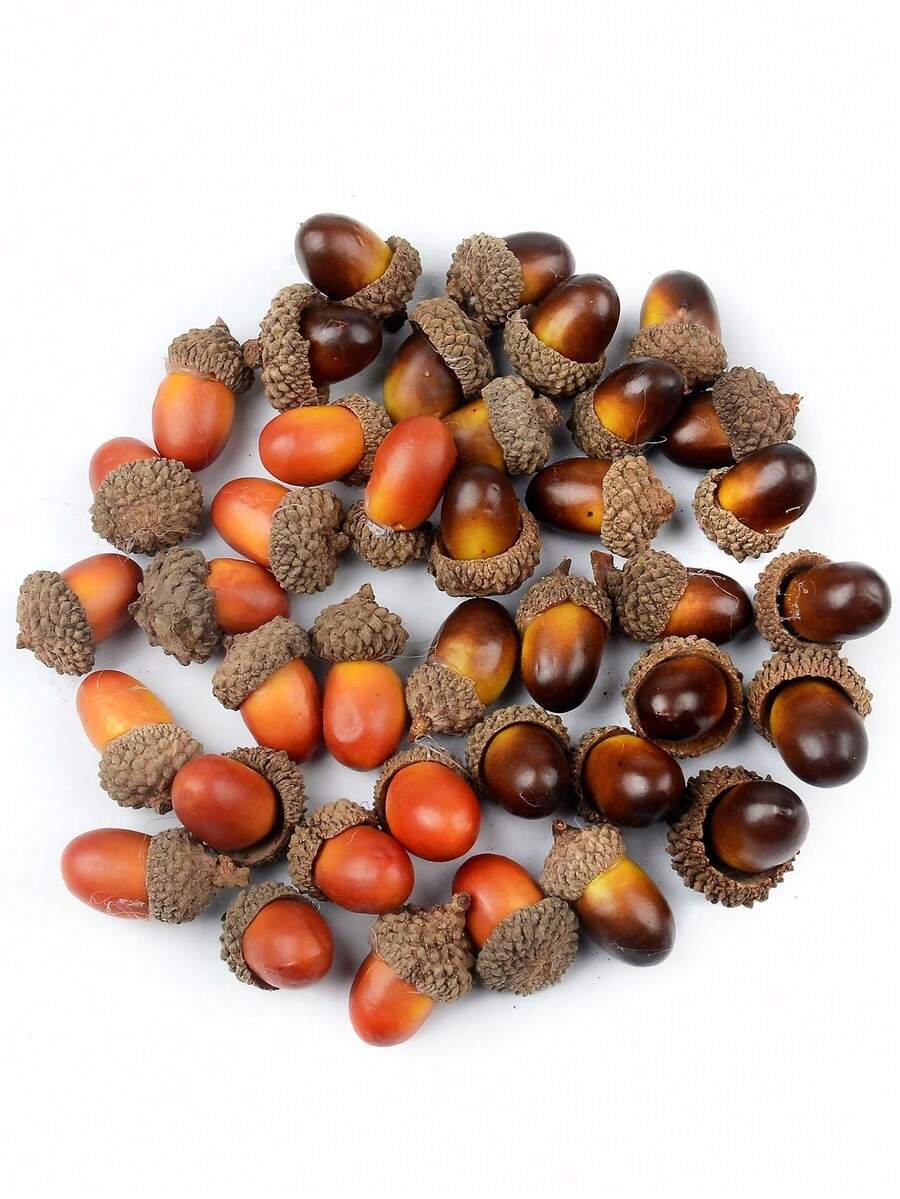 20 件人造橡子、假植物、秋季装饰、房间、书桌、花园装饰、房间装饰用品 - 小橡果 - 查看 1