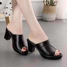 Sandalias de tacón para mujer - Negro - Ver 1