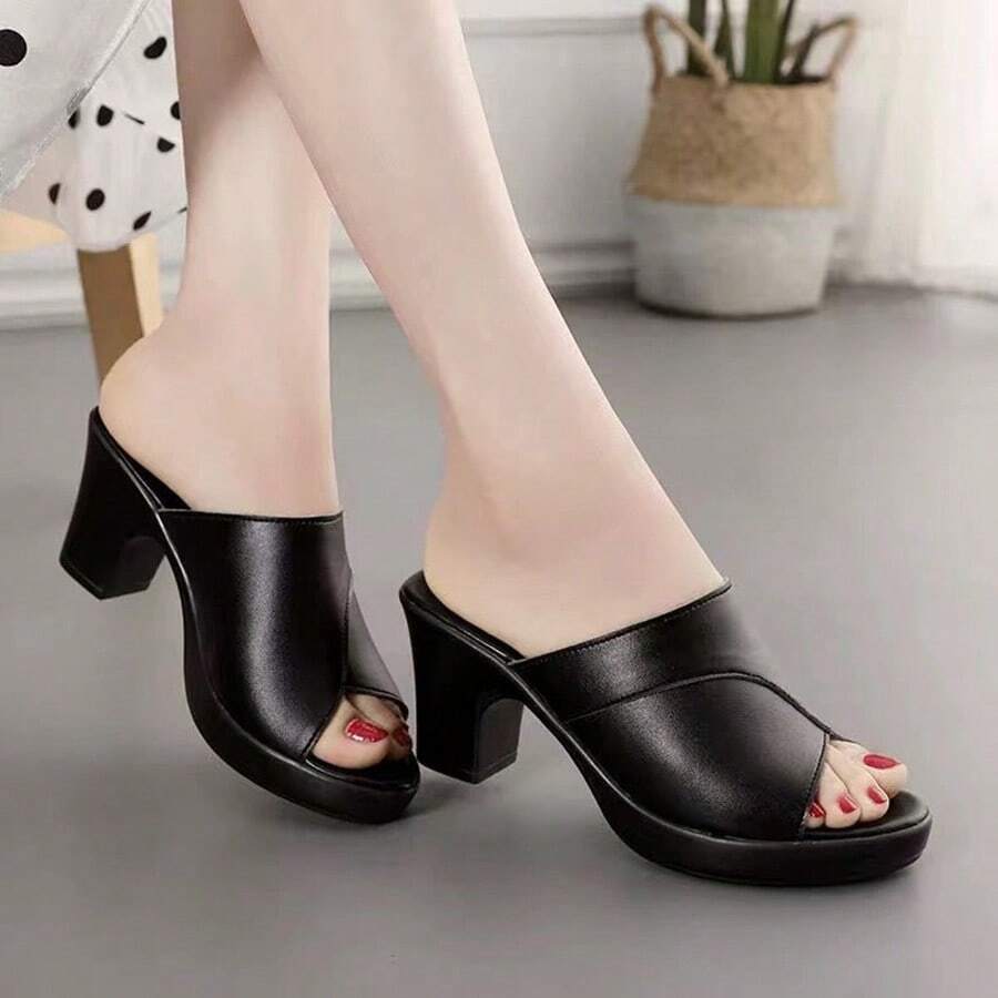 Sandalias de tacón para mujer - Negro - Ver 1