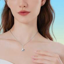 tiantianxue 1pc Silver-Plated Elegant High-Quality Jewelry DIY Cute Little Cow Pendant, Suitable For Women Bracelet/Anklet/Necklace DIY Jewelry Making, Valentine's Day Gift, Fashion Accessories