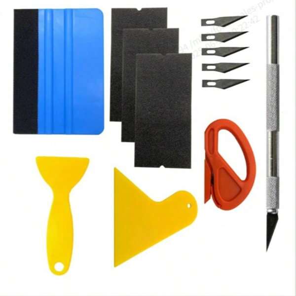 Folierung Werkzeug-Set Autokfoli Set Vinyl Folien Werkzeuge Rakel Kratzer Cuttermesser für Autofolienwerkzeuge Set