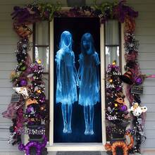 1 件万圣节鬼姐妹门帘 - 恐怖女巫姐妹悬挂门装饰，恐怖姐妹鬼魂门罩，适合万圣节派对，鬼屋装饰，巫术主题万圣节门挂，适合室内外装饰 2025 - 彩色 - 查看 13