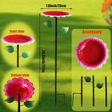 1pc 7.8*28.3 Inch Unique Lotus Design Bird Feeder, Practical And Decorative For Garden, Patio, Lawn Bird Bath, Ideal For Gardening Enthusiasts & Bird Watchers