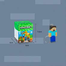 Spin Master Chaveiro gráfico Minecraft, caixa surpresa, coleção de brinquedos, chaveiro periférico oficial autorizado, autêntico, para personagens do jogo Minecraft, enfeites pequenos para mesa, caixa surpresa, presente de aniversário para amigos, 1 unidade