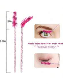 100pcs/50pcs Disposable Eye Black Mascara Brush Cleaning Crystal Mascara Brush Mascara Extension Cosmetics - Multicolor - View 5