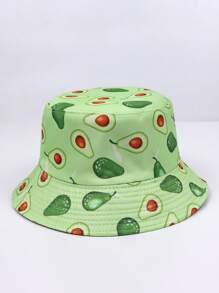 1 Stück Leoparden-Muster Polyester umkehrbarer Fischerhut, warme Dekor UV-Schutz Herbst Frucht Halloween gestreifte Fischerhut, geeignet für Männer und Frauen Halloween Dekoration