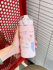 2025 Kids Vacuum Insulated Straw Bottle, Girls New Style Cup For School Use, Kindergarten Water Bottle
