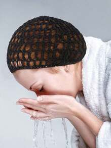 1 Pieza de Gorro de Malla Hueco y Transpirable de unicolor para Mujer, Gorro de Dormir de Ganchillo Engrosado para el Cuidado del Cabello, Adecuado para Accesorios de Cabello de Uso Diario, Vuelta al Colegio, Accesorios de Viaje y Vacaciones para Mujer