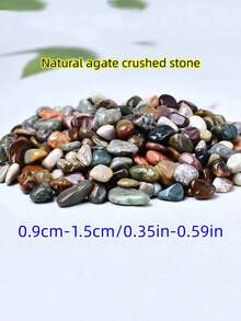 天然玛瑙水晶砾石 - 适用于水族馆、盆景和玻璃容器的装饰石 造景水族箱石 适用于水族馆的气石