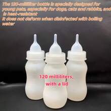 Accessori per animali domestici - Biberon in silicone da 60ml per animali domestici, con tettarella piccola, biberon per l alimentazione di cuccioli e animali da compagnia, disponibile come singolo biberon o set di biberon