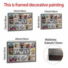 1 Customized Photo Collage Poster Decoration Calligraphy And Painting, Personalized Wall Painting, Upload Your Family Photos/Couples/Music/Parents/Young People Photos, Etc., Modern And Simple Home Decoration, Home Wall Decoration
