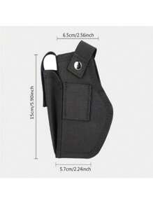 1 universelle Pistolenholster mit Magazintasche, verdeckter Tragegurt innen oder außen, Holster für links- und rechtshändige Pistolen, Schwarz für Damen/Herren