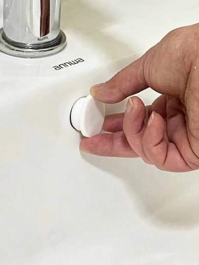 4pcs/1pc Sink Drain Stopper, Overflow Hole Plug, Washbasin Drain Stopper, Universal Push-Down Sink Drain Plug