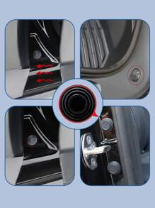 10Pcs Thickened Silicone Door Shock Absorbers – Noise Reducing And Anti-Collision Pads For Doors Trunks Hoods, Non-Destructive Installation No Tools Required, Reusable Durable Soundproofing Auto Parts,Suitable For All Models