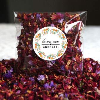 1pc/1set/10pcs/20pcs/30pcs Dried Flowers, Candles, Natural Dried Petals, Gold Colored High-End Materials, Multicolor Paper Confetti, Handmade DIY Flower Materials, Suitable For Decoration, Birthday, Wedding