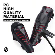 UCHOOSE Motorcycle Knee Pads Four Seasons Anti-fall Motocross Knee Motorcyclist KneePads Motorbike Riding Protection Gear - Negro - Ver 3