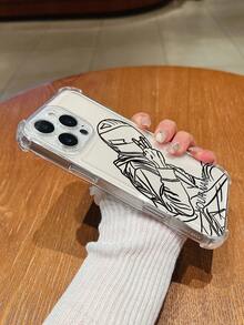 1pc Personalized Sketched Design Custom Phone Case, Suitable For Models: S22, S23, S24, S25 Ultra, A13, A14, A15, A16, A53, A54, A55, A56, A05, A04, 16 Pro Max, 16 Pro, 15 Pro Max, 14 Pro Max, 13 Pro Max, Infinix, Smart5, Smart7, Redmi, OPPO A95, A18, A58, A74. You Can Send Personal Life Photos, Couples, Family, Friends, Etc. Suitable For Daily Use And Gifts. - Clear - View 2