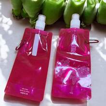 KIT 2 PIECES Foldable, Flexible And Reusable Squeeze Water Bottle - RANDOM COLOR - View 4